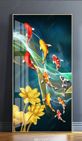 Tranh Cửu Ngư Quần Hội | Tranh Ngọc Việt - Đắk Lắk | Tranh Ngọc Việt - Xưởng Tranh Đẹp Buôn Ma Thuột (BMT) DakLak