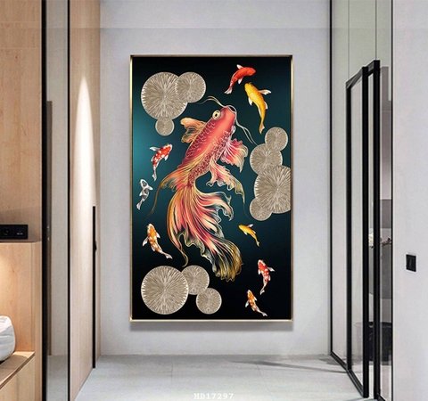 Tranh Cửu Ngư Quần Hội | Tranh Ngọc Việt - Đắk Lắk | Tranh Ngọc Việt - Xưởng Tranh Đẹp Buôn Ma Thuột (BMT) DakLak