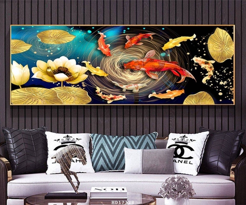 Tranh Cửu Ngư Quần Hội | Tranh Ngọc Việt - Đắk Lắk | Tranh Ngọc Việt - Xưởng Tranh Đẹp Buôn Ma Thuột (BMT) DakLak