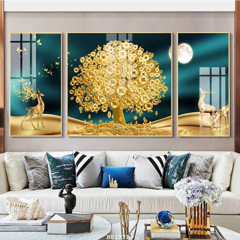 Tranh Hươu Tài Lộc | Tranh Ngọc Việt - Đắk Lắk | Tranh Ngọc Việt - Xưởng Tranh Đẹp Buôn Ma Thuột (BMT) DakLak