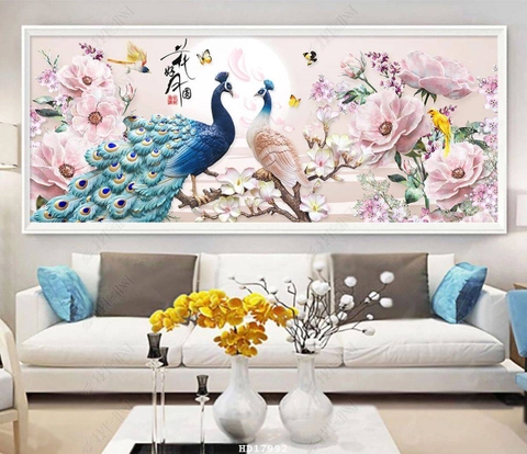 Tranh Chim Công Đẹp | Tranh Ngọc Việt - Đắk Lắk | Tranh Ngọc Việt - Xưởng Tranh Đẹp Buôn Ma Thuột (BMT) DakLak