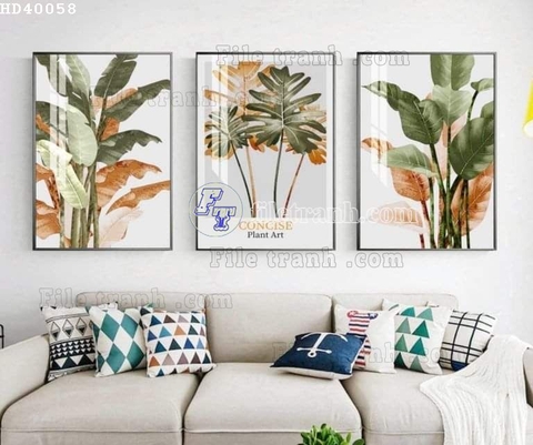 Tranh Lá Cây Nhiệt Đới | Tranh Ngọc Việt - Đắk Lắk | Tranh Ngọc Việt - Xưởng Tranh Đẹp Buôn Ma Thuột (BMT) DakLak