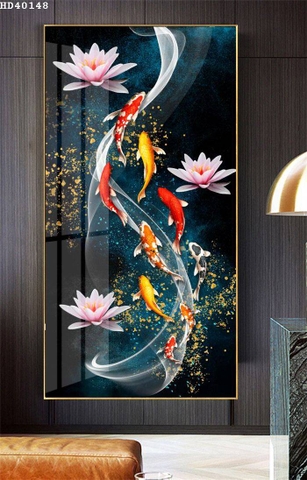 Tranh Cửu Ngư Quần Hội | Tranh Ngọc Việt - Đắk Lắk | Tranh Ngọc Việt - Xưởng Tranh Đẹp Buôn Ma Thuột (BMT) DakLak