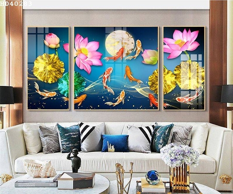 Tranh Cửu Ngư Quần Hội | Tranh Ngọc Việt - Đắk Lắk | Tranh Ngọc Việt - Xưởng Tranh Đẹp Buôn Ma Thuột (BMT) DakLak