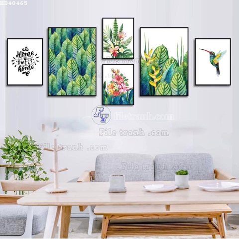 Tranh Lá Cây Nhiệt Đới | Tranh Ngọc Việt - Đắk Lắk | Tranh Ngọc Việt - Xưởng Tranh Đẹp Buôn Ma Thuột (BMT) DakLak