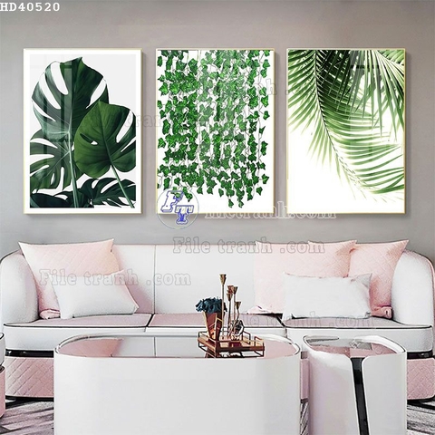 Tranh Lá Cây Nhiệt Đới | Tranh Ngọc Việt - Đắk Lắk | Tranh Ngọc Việt - Xưởng Tranh Đẹp Buôn Ma Thuột (BMT) DakLak