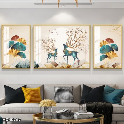 Tranh Hươu Tài Lộc | Tranh Ngọc Việt - Đắk Lắk | Tranh Ngọc Việt - Xưởng Tranh Đẹp Buôn Ma Thuột (BMT) DakLak