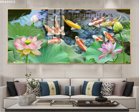 Tranh Cửu Ngư Quần Hội | Tranh Ngọc Việt - Đắk Lắk | Tranh Ngọc Việt - Xưởng Tranh Đẹp Buôn Ma Thuột (BMT) DakLak