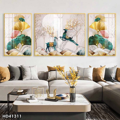 Tranh Hươu Tài Lộc | Tranh Ngọc Việt - Đắk Lắk | Tranh Ngọc Việt - Xưởng Tranh Đẹp Buôn Ma Thuột (BMT) DakLak