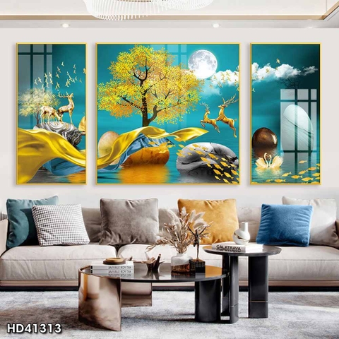 Tranh Hươu Tài Lộc | Tranh Ngọc Việt - Đắk Lắk | Tranh Ngọc Việt - Xưởng Tranh Đẹp Buôn Ma Thuột (BMT) DakLak