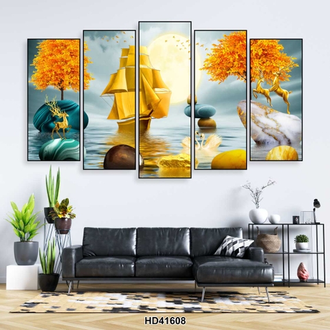 Bộ 5 Tranh Ghép Đẹp, Sang | Tranh Ngọc Việt - Đắk Lắk | Tranh Ngọc Việt - Xưởng Tranh Đẹp Buôn Ma Thuột (BMT) DakLak