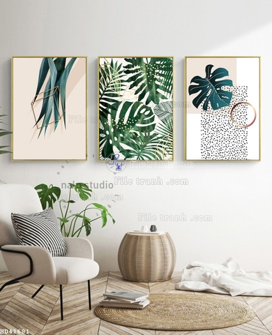 Tranh Lá Cây Nhiệt Đới | Tranh Ngọc Việt - Đắk Lắk | Tranh Ngọc Việt - Xưởng Tranh Đẹp Buôn Ma Thuột (BMT) DakLak