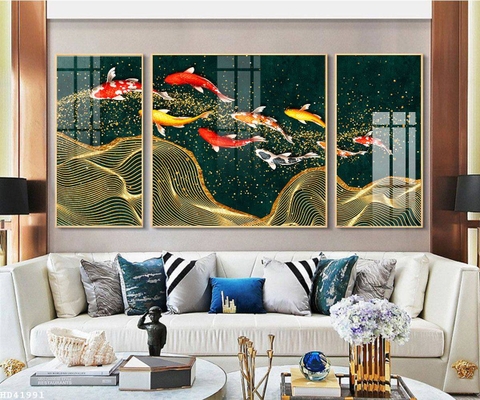 Tranh Cửu Ngư Quần Hội | Tranh Ngọc Việt - Đắk Lắk | Tranh Ngọc Việt - Xưởng Tranh Đẹp Buôn Ma Thuột (BMT) DakLak