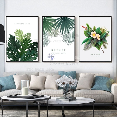 Tranh Lá Cây Nhiệt Đới | Tranh Ngọc Việt - Đắk Lắk | Tranh Ngọc Việt - Xưởng Tranh Đẹp Buôn Ma Thuột (BMT) DakLak