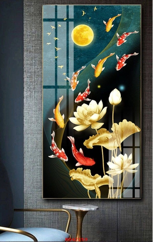 Tranh Cửu Ngư Quần Hội | Tranh Ngọc Việt - Đắk Lắk | Tranh Ngọc Việt - Xưởng Tranh Đẹp Buôn Ma Thuột (BMT) DakLak