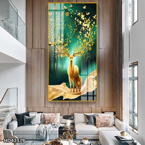 Tranh Hươu Tài Lộc | Tranh Ngọc Việt - Đắk Lắk | Tranh Ngọc Việt - Xưởng Tranh Đẹp Buôn Ma Thuột (BMT) DakLak