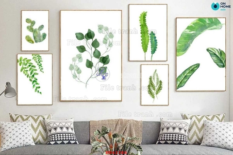 Tranh Lá Cây Nhiệt Đới | Tranh Ngọc Việt - Đắk Lắk | Tranh Ngọc Việt - Xưởng Tranh Đẹp Buôn Ma Thuột (BMT) DakLak