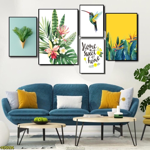 Tranh Lá Cây Nhiệt Đới | Tranh Ngọc Việt - Đắk Lắk | Tranh Ngọc Việt - Xưởng Tranh Đẹp Buôn Ma Thuột (BMT) DakLak