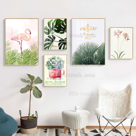 Tranh Lá Cây Nhiệt Đới | Tranh Ngọc Việt - Đắk Lắk | Tranh Ngọc Việt - Xưởng Tranh Đẹp Buôn Ma Thuột (BMT) DakLak