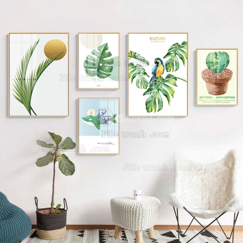 Tranh Lá Cây Nhiệt Đới | Tranh Ngọc Việt - Đắk Lắk | Tranh Ngọc Việt - Xưởng Tranh Đẹp Buôn Ma Thuột (BMT) DakLak