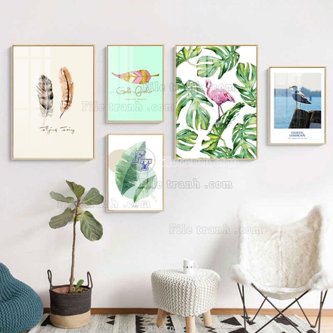 Tranh Lá Cây Nhiệt Đới | Tranh Ngọc Việt - Đắk Lắk | Tranh Ngọc Việt - Xưởng Tranh Đẹp Buôn Ma Thuột (BMT) DakLak