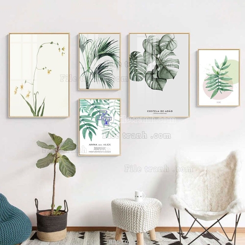 Tranh Lá Cây Nhiệt Đới | Tranh Ngọc Việt - Đắk Lắk | Tranh Ngọc Việt - Xưởng Tranh Đẹp Buôn Ma Thuột (BMT) DakLak