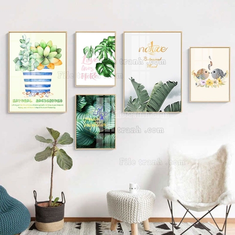 Tranh Lá Cây Nhiệt Đới | Tranh Ngọc Việt - Đắk Lắk | Tranh Ngọc Việt - Xưởng Tranh Đẹp Buôn Ma Thuột (BMT) DakLak