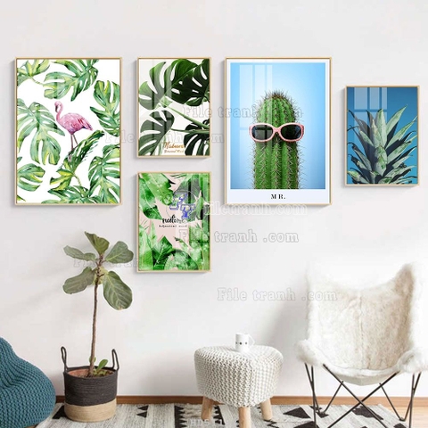 Tranh Lá Cây Nhiệt Đới | Tranh Ngọc Việt - Đắk Lắk | Tranh Ngọc Việt - Xưởng Tranh Đẹp Buôn Ma Thuột (BMT) DakLak