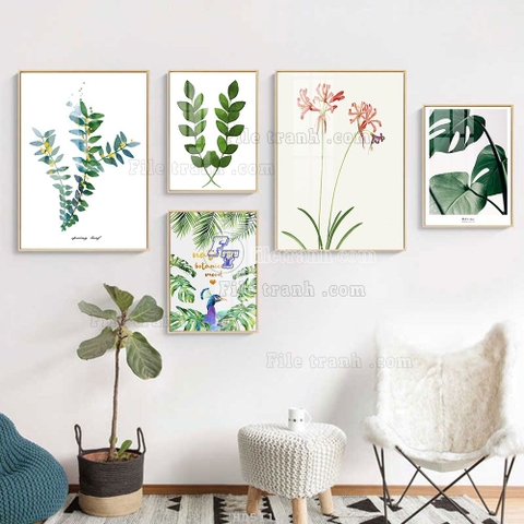 Tranh Lá Cây Nhiệt Đới | Tranh Ngọc Việt - Đắk Lắk | Tranh Ngọc Việt - Xưởng Tranh Đẹp Buôn Ma Thuột (BMT) DakLak