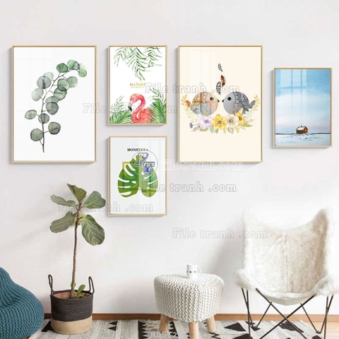 Tranh Lá Cây Nhiệt Đới | Tranh Ngọc Việt - Đắk Lắk | Tranh Ngọc Việt - Xưởng Tranh Đẹp Buôn Ma Thuột (BMT) DakLak