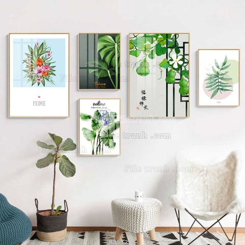 Tranh Lá Cây Nhiệt Đới | Tranh Ngọc Việt - Đắk Lắk | Tranh Ngọc Việt - Xưởng Tranh Đẹp Buôn Ma Thuột (BMT) DakLak