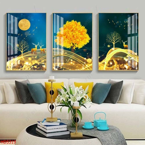 Tranh Hươu Tài Lộc | Tranh Ngọc Việt - Đắk Lắk | Tranh Ngọc Việt - Xưởng Tranh Đẹp Buôn Ma Thuột (BMT) DakLak