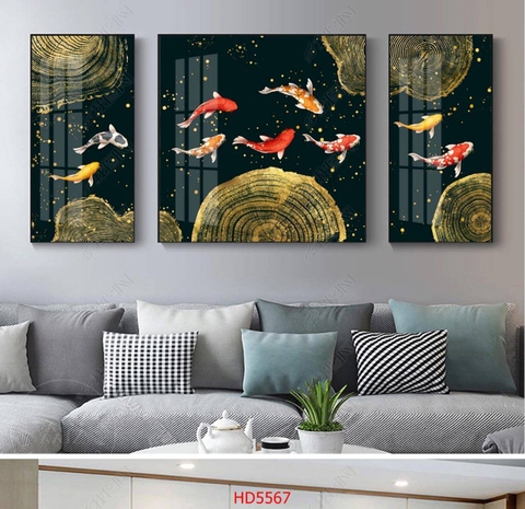 Tranh Cửu Ngư Quần Hội | Tranh Ngọc Việt - Đắk Lắk | Tranh Ngọc Việt - Xưởng Tranh Đẹp Buôn Ma Thuột (BMT) DakLak