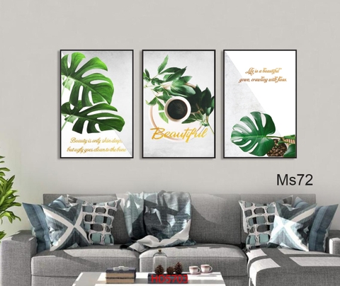 Tranh Lá Cây Nhiệt Đới | Tranh Ngọc Việt - Đắk Lắk | Tranh Ngọc Việt - Xưởng Tranh Đẹp Buôn Ma Thuột (BMT) DakLak