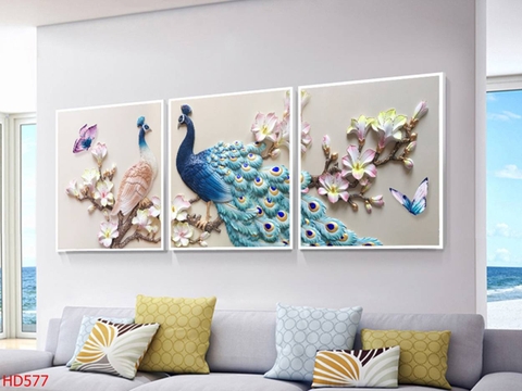 Tranh Chim Công Đẹp | Tranh Ngọc Việt - Đắk Lắk | Tranh Ngọc Việt - Xưởng Tranh Đẹp Buôn Ma Thuột (BMT) DakLak