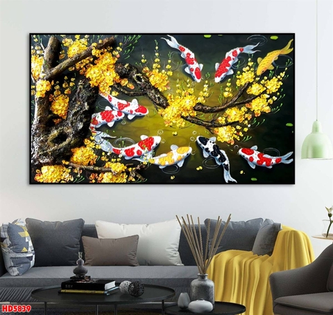 Tranh Cửu Ngư Quần Hội | Tranh Ngọc Việt - Đắk Lắk | Tranh Ngọc Việt - Xưởng Tranh Đẹp Buôn Ma Thuột (BMT) DakLak