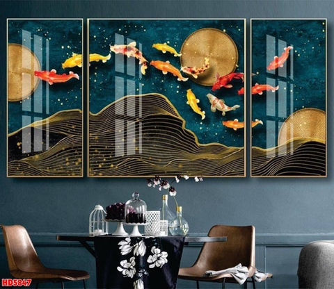 Tranh Cửu Ngư Quần Hội | Tranh Ngọc Việt - Đắk Lắk | Tranh Ngọc Việt - Xưởng Tranh Đẹp Buôn Ma Thuột (BMT) DakLak