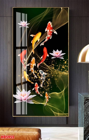 Tranh Cửu Ngư Quần Hội | Tranh Ngọc Việt - Đắk Lắk | Tranh Ngọc Việt - Xưởng Tranh Đẹp Buôn Ma Thuột (BMT) DakLak