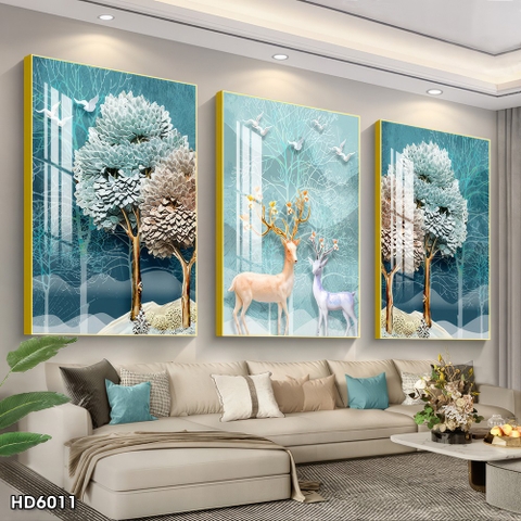 Tranh Hươu Tài Lộc | Tranh Ngọc Việt - Đắk Lắk | Tranh Ngọc Việt - Xưởng Tranh Đẹp Buôn Ma Thuột (BMT) DakLak