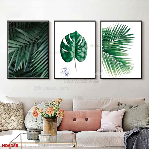 Tranh Lá Cây Nhiệt Đới | Tranh Ngọc Việt - Đắk Lắk | Tranh Ngọc Việt - Xưởng Tranh Đẹp Buôn Ma Thuột (BMT) DakLak