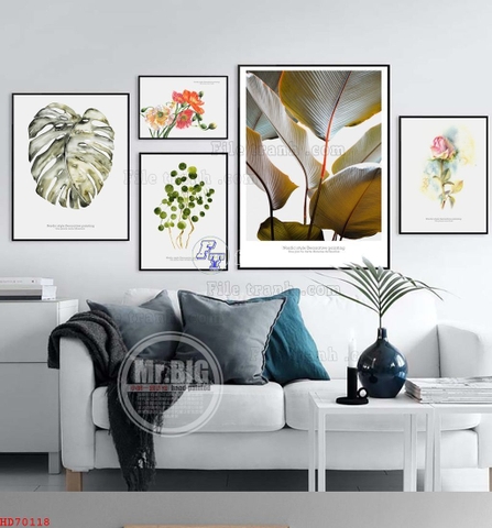 Tranh Lá Cây Nhiệt Đới | Tranh Ngọc Việt - Đắk Lắk | Tranh Ngọc Việt - Xưởng Tranh Đẹp Buôn Ma Thuột (BMT) DakLak