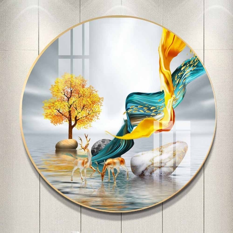 Tranh Hươu Tài Lộc | Tranh Ngọc Việt - Đắk Lắk | Tranh Ngọc Việt - Xưởng Tranh Đẹp Buôn Ma Thuột (BMT) DakLak