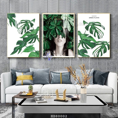 Tranh Lá Cây Nhiệt Đới | Tranh Ngọc Việt - Đắk Lắk | Tranh Ngọc Việt - Xưởng Tranh Đẹp Buôn Ma Thuột (BMT) DakLak