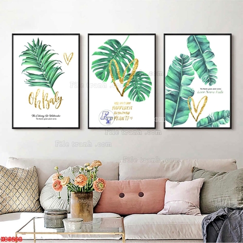 Tranh Lá Cây Nhiệt Đới | Tranh Ngọc Việt - Đắk Lắk | Tranh Ngọc Việt - Xưởng Tranh Đẹp Buôn Ma Thuột (BMT) DakLak