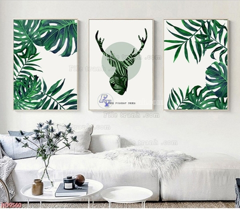 Tranh Lá Cây Nhiệt Đới | Tranh Ngọc Việt - Đắk Lắk | Tranh Ngọc Việt - Xưởng Tranh Đẹp Buôn Ma Thuột (BMT) DakLak