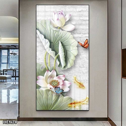 Tranh Hoa Sen Đẹp | Tranh Ngọc Việt - Đắk Lắk | Tranh Ngọc Việt - Xưởng Tranh Đẹp Buôn Ma Thuột (BMT) DakLak