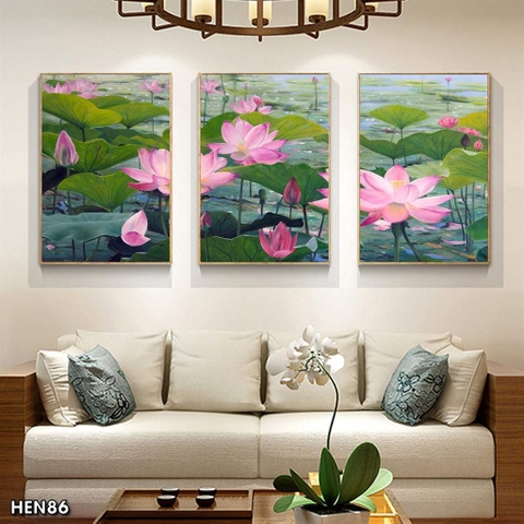 Tranh Hoa Sen Đẹp | Tranh Ngọc Việt - Đắk Lắk | Tranh Ngọc Việt - Xưởng Tranh Đẹp Buôn Ma Thuột (BMT) DakLak