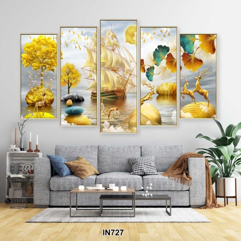 Bộ 5 Tranh Ghép Đẹp, Sang | Tranh Ngọc Việt - Đắk Lắk | Tranh Ngọc Việt - Xưởng Tranh Đẹp Buôn Ma Thuột (BMT) DakLak