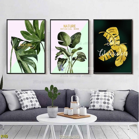 Tranh Lá Cây Nhiệt Đới | Tranh Ngọc Việt - Đắk Lắk | Tranh Ngọc Việt - Xưởng Tranh Đẹp Buôn Ma Thuột (BMT) DakLak