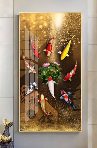 Tranh Cửu Ngư Quần Hội | Tranh Ngọc Việt - Đắk Lắk | Tranh Ngọc Việt - Xưởng Tranh Đẹp Buôn Ma Thuột (BMT) DakLak